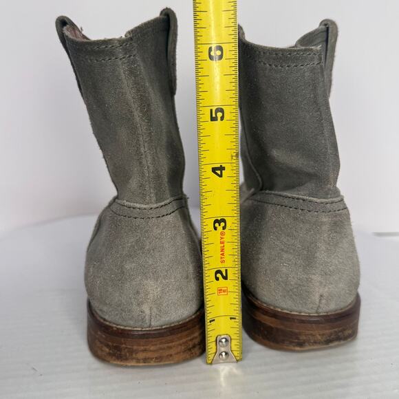 Madewell The Pull On Ankle Boot Techno Grey Suede Leather Sz 6.5 Western Boho - Picture 9 of 10